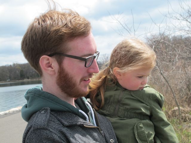 My son and our granddaughter.