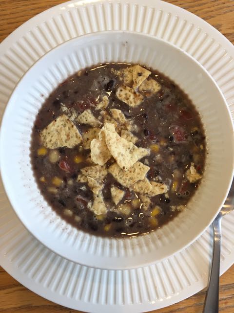 simple soups, spicy black bean soup