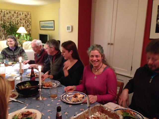 Relaxing after a wonderful meal.