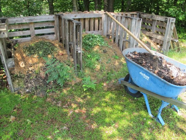 Neglected compost bins.