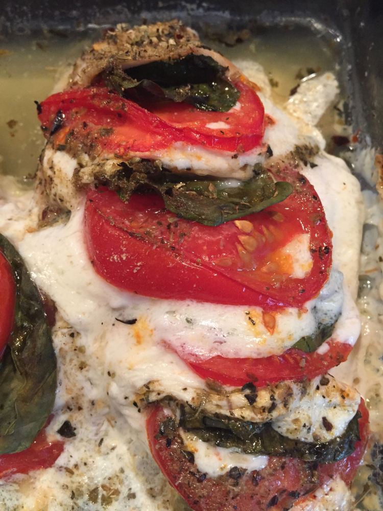 chicken stuffed with fresh basil