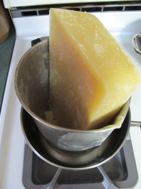 Use caution when melting beeswax.