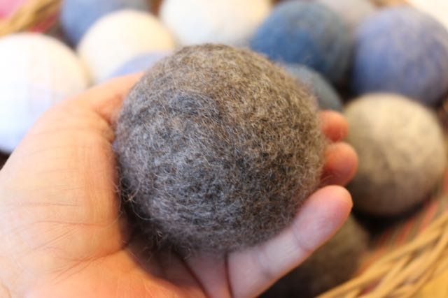 Dryer ball using the roving.